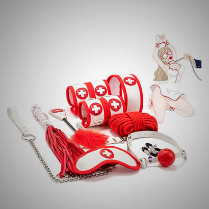 Naughty Nurse Bondage Kit | 10 Piece