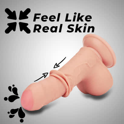 The Lovely Foreskin 7 Inch Dildo 100% Real Skin Feeling