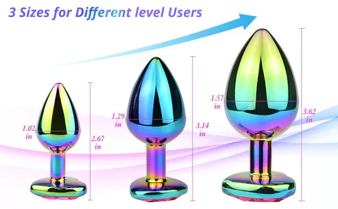 Ultra Premium Rainbow Heart Butt Plug
